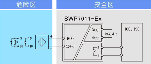 關(guān)量輸入隔離安全柵接線圖