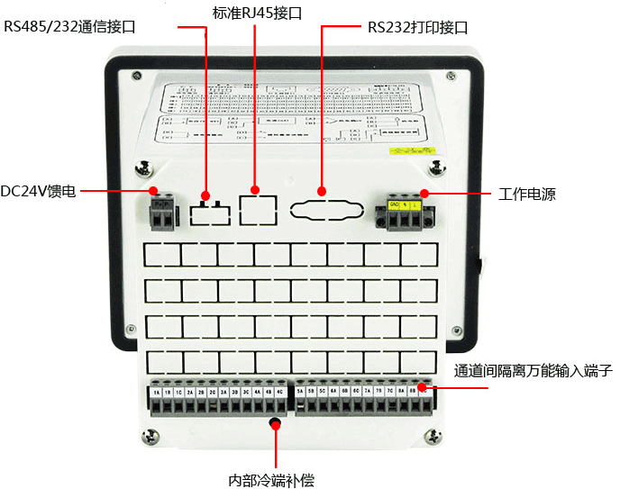觸摸式無(wú)紙記錄儀接線(xiàn)端子