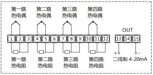 XTRM溫度遠(yuǎn)傳監(jiān)測(cè)儀接線