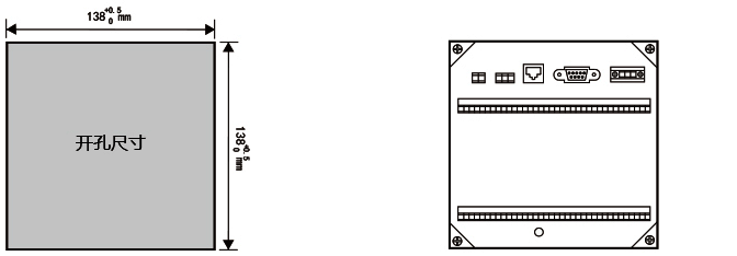 YR-ASR600無(wú)紙記錄儀開(kāi)孔尺寸